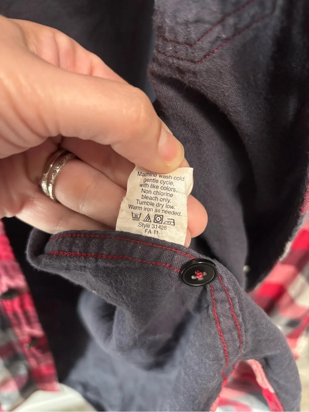 J. Crew Red Black White Plaid Long-Sleeve Button-Down Shirt